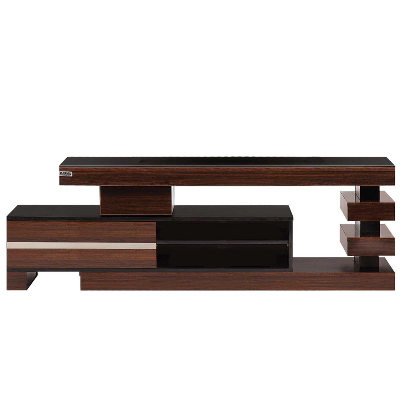 میز تلویزیون کارما چوب مدل M104 رنگ قهوه‌ای