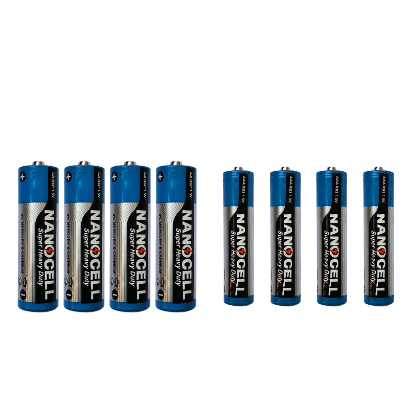باتری قلمی و نیم قلمی مدل Super Heavy Duty بسته هشت عددی