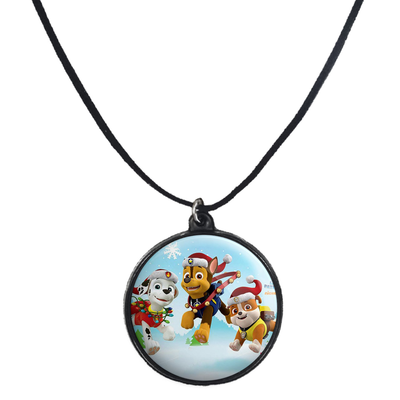 گردنبند پرمانه طرح سگ های نگهبان کد pmb.11752 مدل دو طرفه