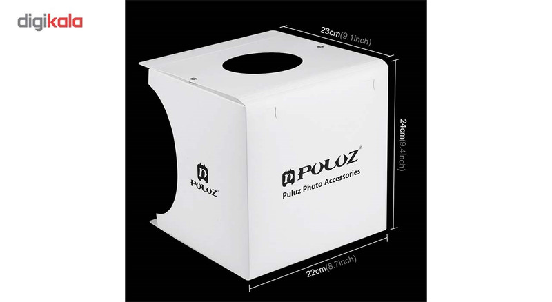 چادر عکاسی پلوز مدل 2xLEDs سایز 20x20 سانتی متر