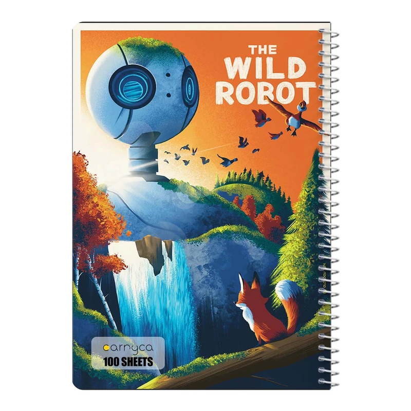 دفتر مشق 100 برگ سیمی کارنیکا طرح ربات وحشی The Wild Robot کد 64895