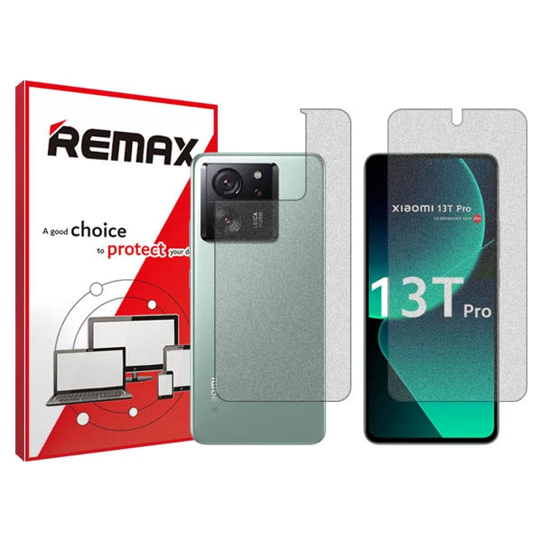 محافظ صفحه نمایش مات ریمکس مدل Resistant مناسب برای گوشی موبایل شیائومی 13T Pro به همراه محافظ پشت گوشی