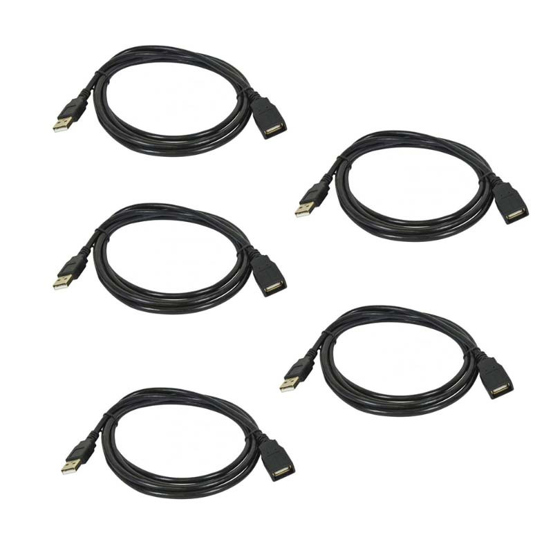 کابل افزایش طول USB مدل 0056 طول 1.5 متر بسته 5 عددی