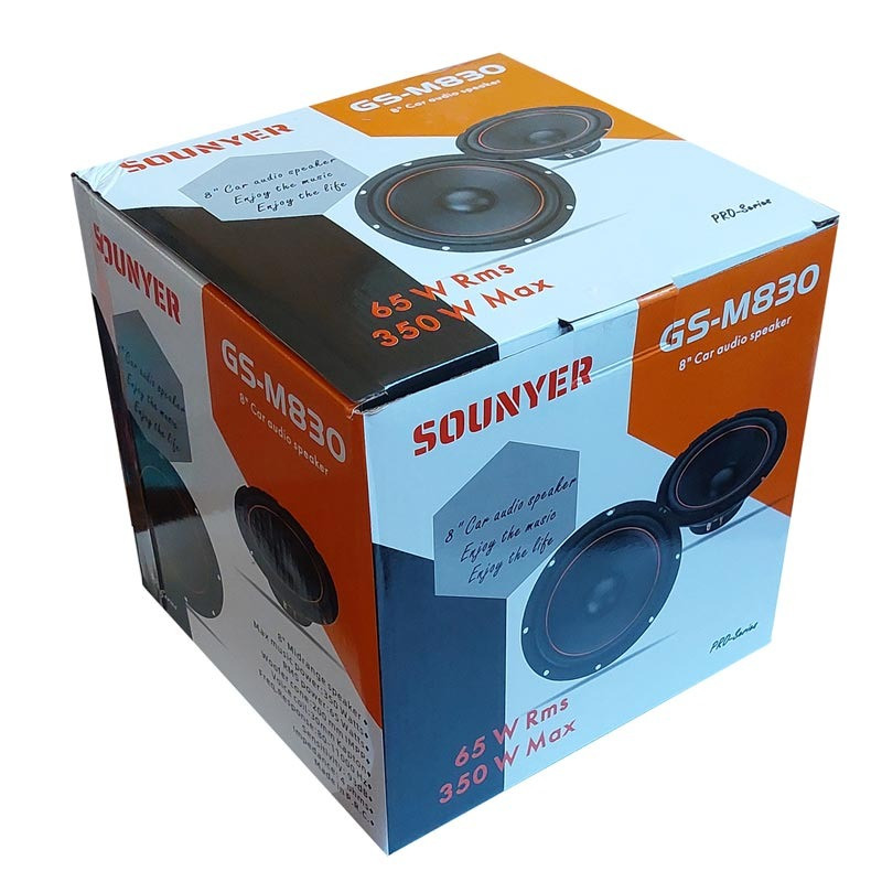 میدبیس پشت خودرو سونیر مدل GS-M830 SOUNYER سایز 8 اینچ مجموعه 2 عددی