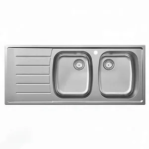 سینک ظرفشویی استیل توکار دو لگنه پلی استیل مدل ورونا کد 169