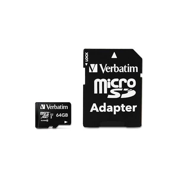کارت حافظه Micro SDXC ورباتیم مدل Premium کلاس 10 UHS-I سرعت 90MB/S ظرفیت 64 گیگابایت به همراه آداپتور کارت حافظه Micro SDXC ورباتیم مدل Premium کلاس 10 UHS-I سرعت 90MB/S ظرفیت 64 گیگابایت به همراه آداپتور