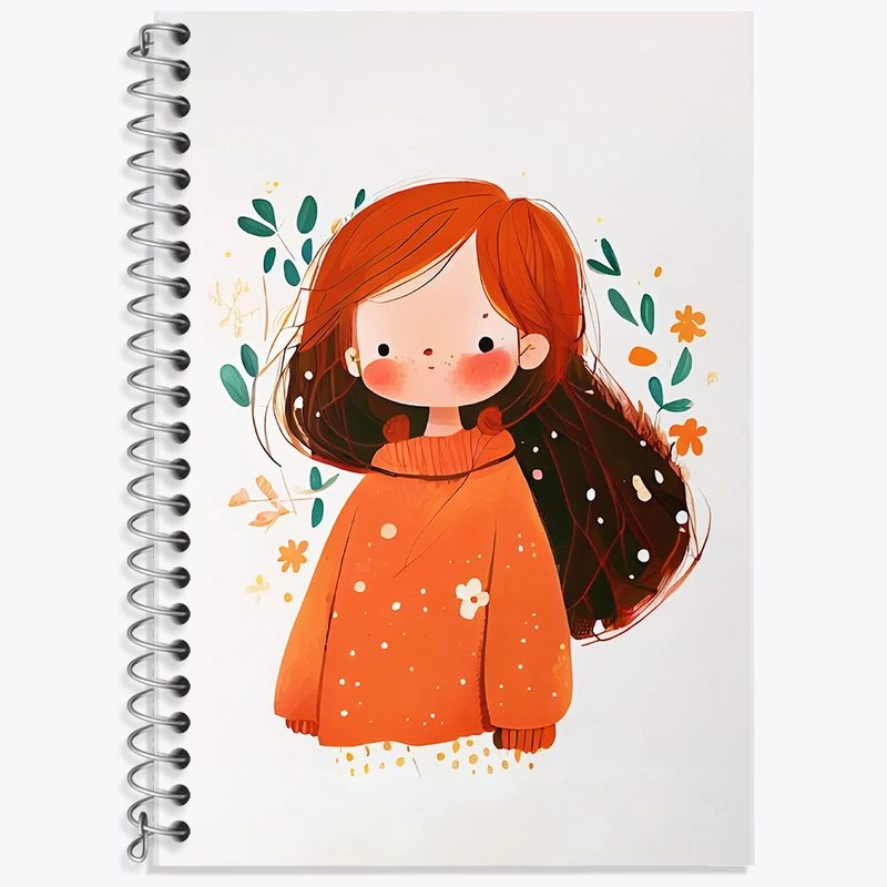 دفتر زبان 50 برگ خندالو مدل سه خط طرح دخترانه کد F7636