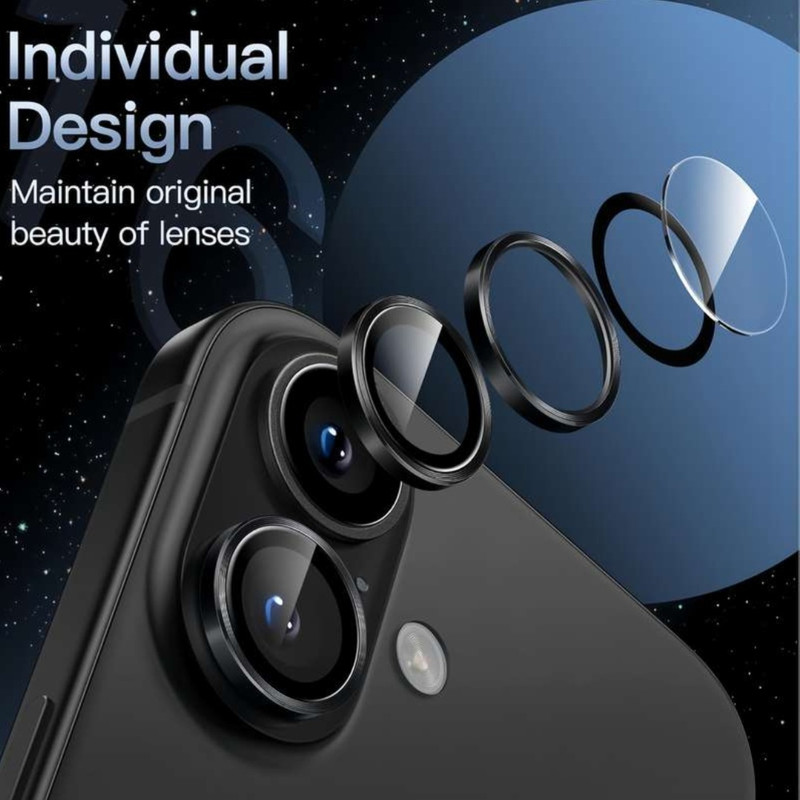 محافظ لنز دوربین راینو مدل رینگ پلاس مناسب برای گوشی موبایل اپل IPhone 16