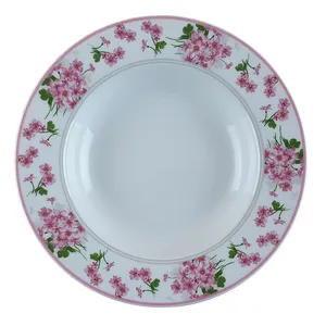 بشقاب خورش خوری چینی زرین ایران مدل یاس بسته 6 عددی