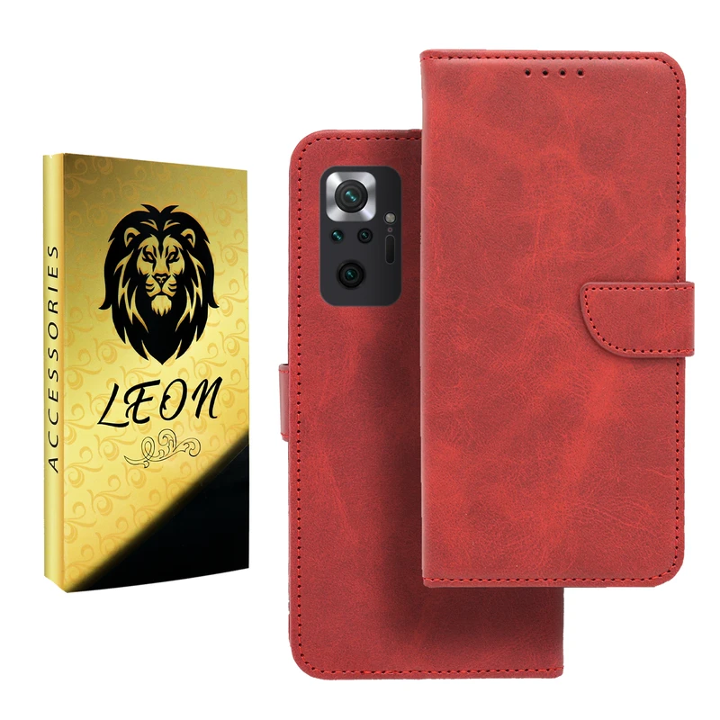 کیف کلاسوری لئون مدل Khoshi Yo مناسب برای گوشی موبایل شیائومی Redmi Note 10 Pro 4G