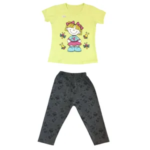 ست تی شرت و شلوار دخترانه مدل DP6789