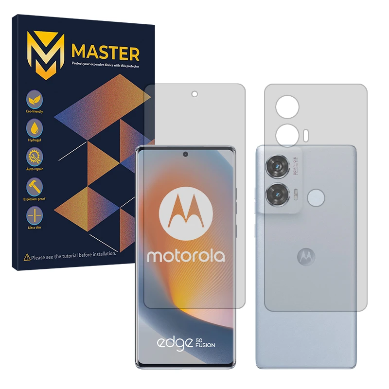 محافظ صفحه نمایش مات مستر مدل Resistant مناسب برای گوشی موبایل موتورولا Edge 50 Fusion به همراه محافظ پشت گوشی