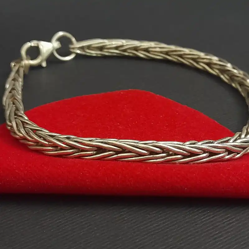 دستبند نقره کد 16