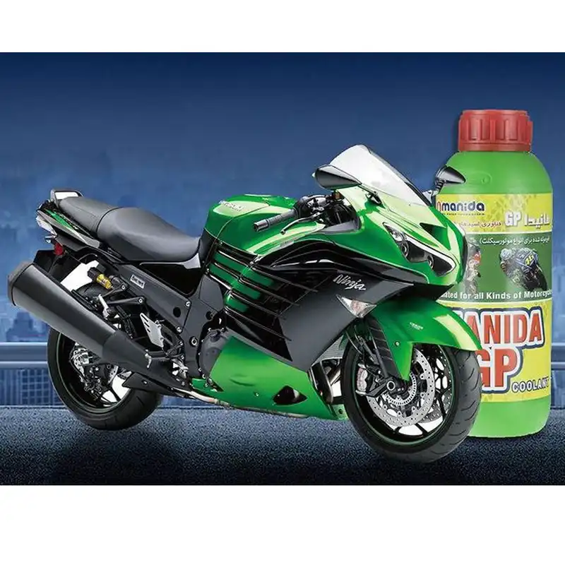 ضدیخ و ضدجوش موتورسیکلت مانیدا مدل GP حجم 1 لیتر مناسب برای هوندا CLICK