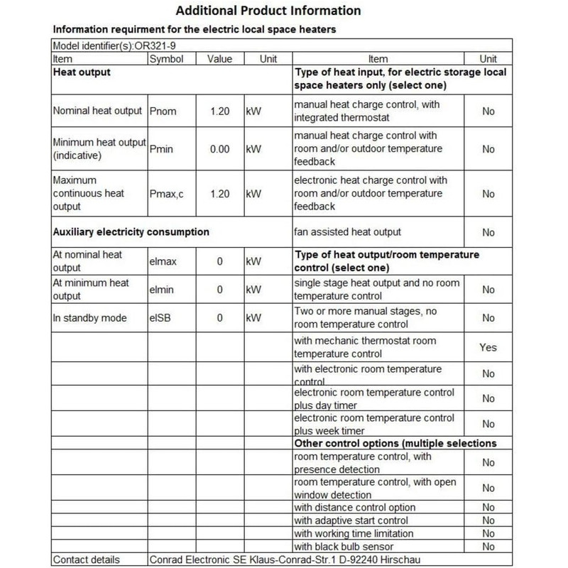 شوفاژ برقی مدل 900W