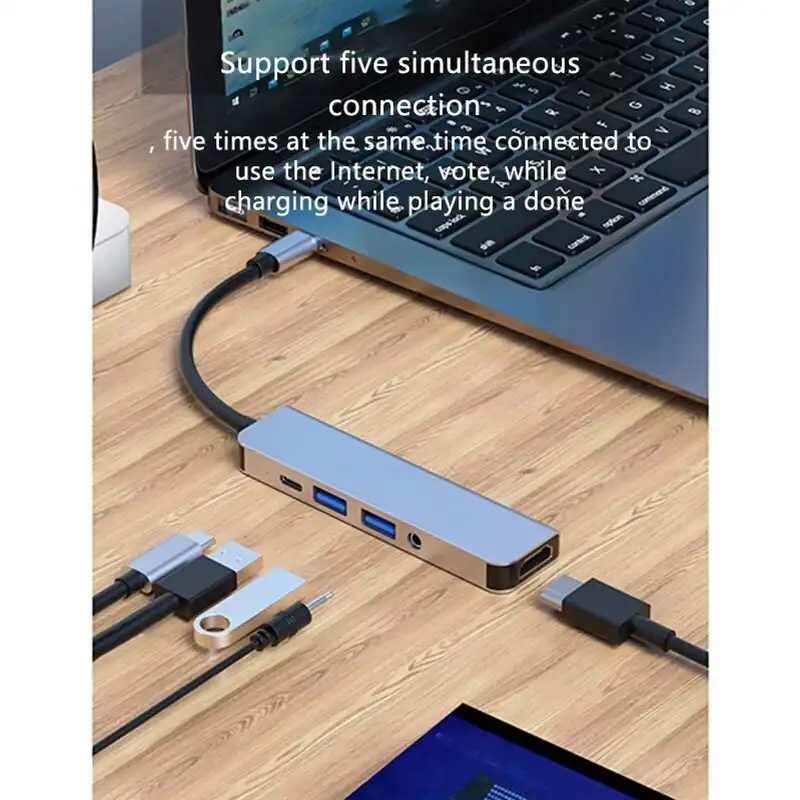 هاب 5 پورت USB-C مدل SUPPORT 4K