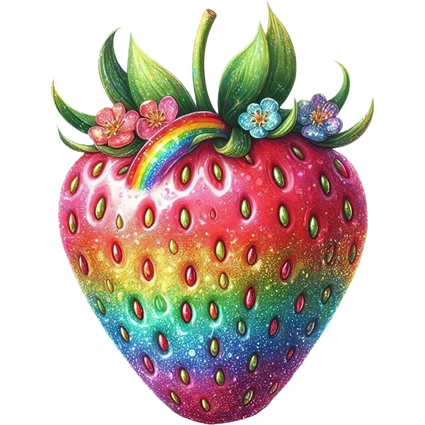 استیکر پارچه و لباس پاد آفرین طرح توت فرنگی کد 3563