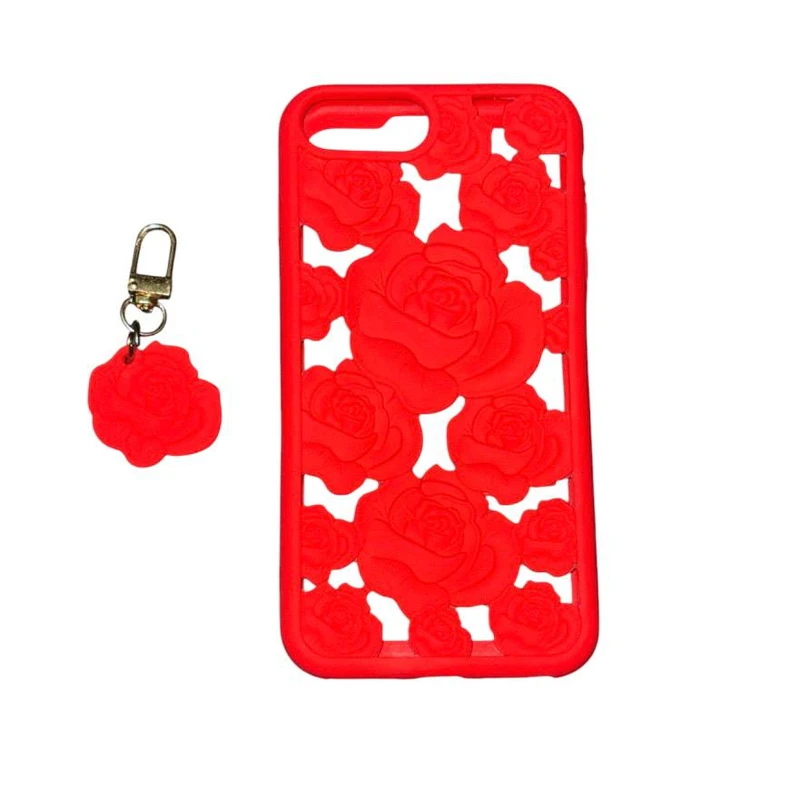 کاور طرح رز کد 6880 مناسب برای گوشی موبایل اپل Iphone 7 plus /8 plus به همراه آویز طرح رز