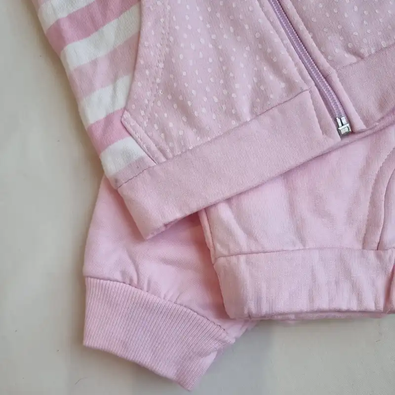 ست 3 تکه لباس دخترانه مدل راه راه رنگ صورتی