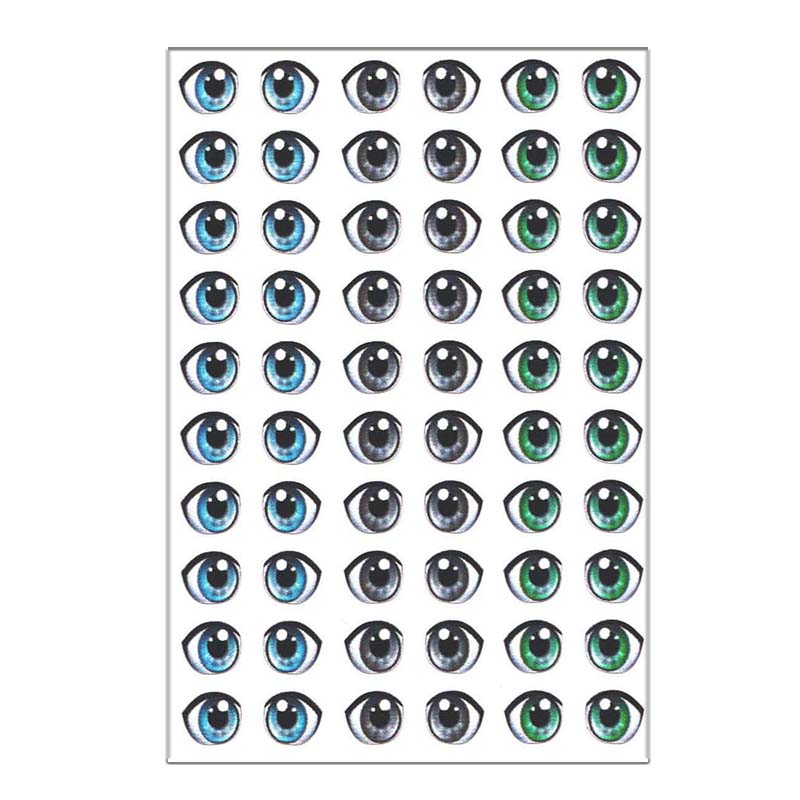 ملزومات عروسک سازی مدل چشم رزینی 7 میل کد 02 مجموعه 60 عددی