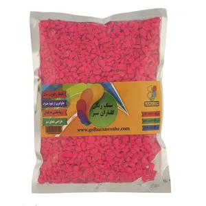 سنگ رنگی فسفری سایز 2 گلباران سبز بسته 500 گرمی