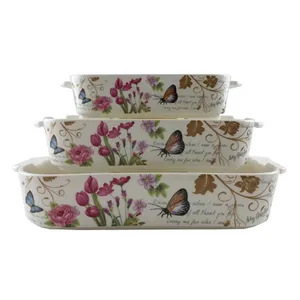 ظروف پخت و پز آرورا سری Floral کد 104-بسته 3 عددی