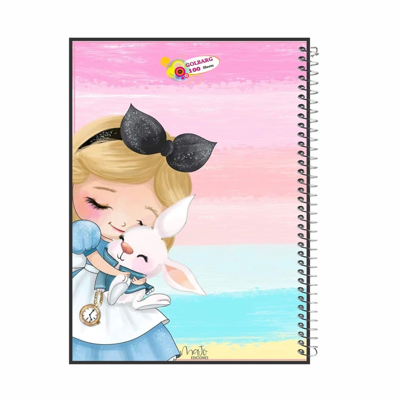 دفتر مشق 100 برگ گلبرگ مدل دخترانه کد 9101