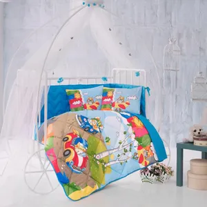 سرویس لحاف 6 تکه خواب نوزاد کلسی طرح Time Race