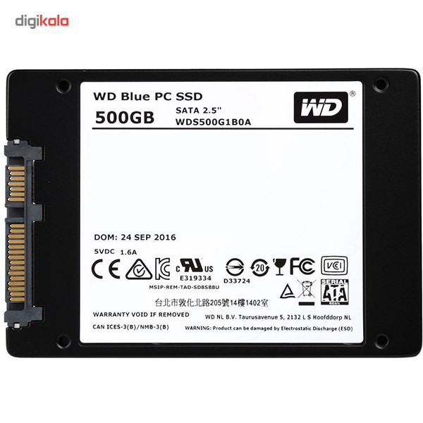 حافظه SSD وسترن دیجیتال مدل BLUE ظرفیت 500 گیگابایت