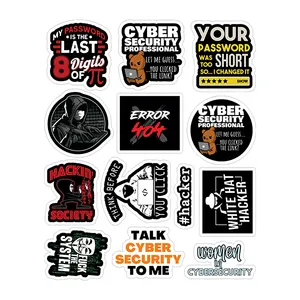 استیکر لپ تاپ توییجین و موییجین طرح hacker کد 05 مجموعه 13 عددی