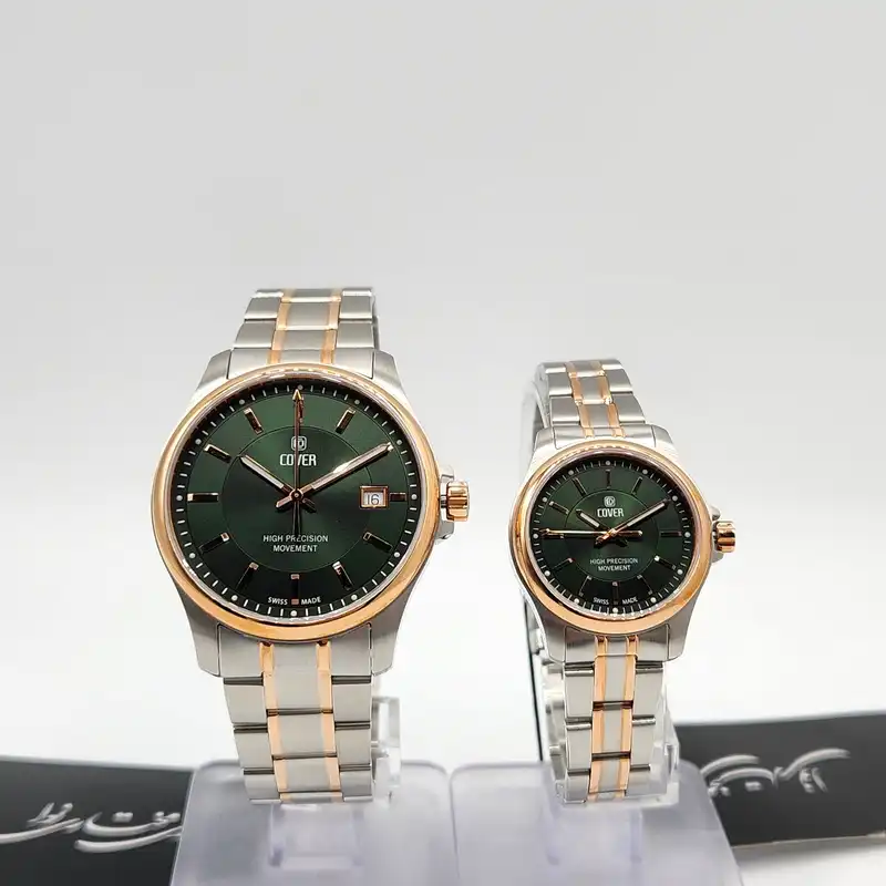 ست ساعت مچی عقربه ای  زنانه و مردانه کاور مدل CO200.33 - CO201.33