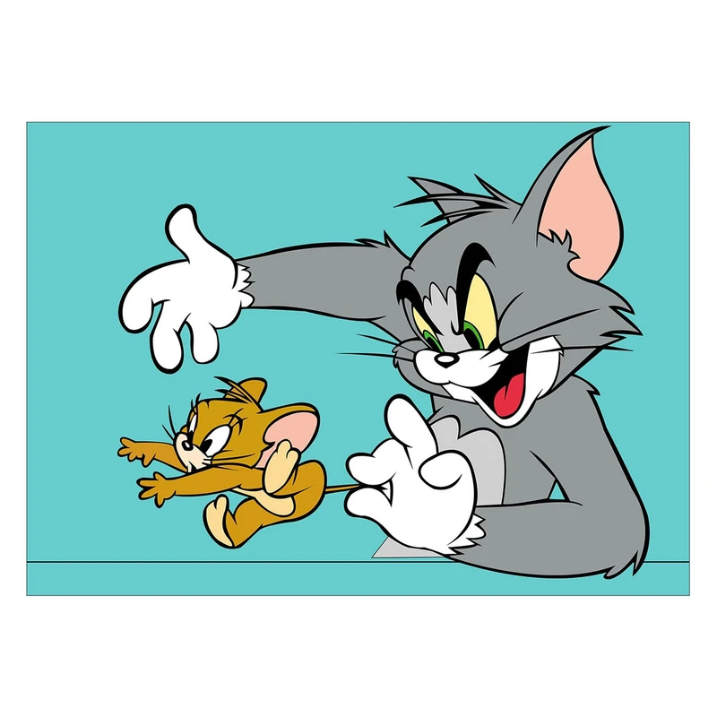 تابلو شاسی ونسونی طرح Tom and Jerry سایز 50x70 سانتی متر