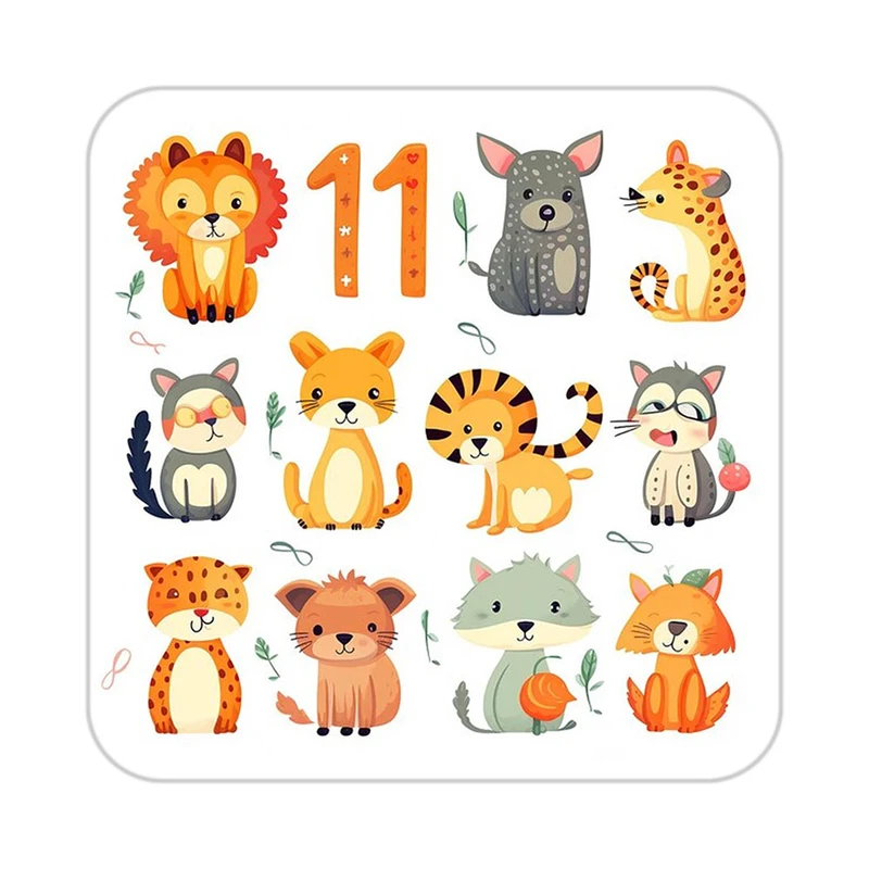 زیر لیوانی کاکتی طرح حیوانات کارتونی مدل mp27418