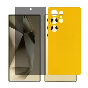 Glass Together model privacy screen protector for Samsung Galaxy S23 Ultra mobile phone with back cover sticker