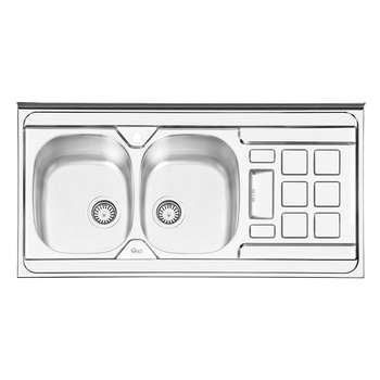 سینک ایلیا استیل مدل 1021L توکار سایز 60 × 120 سانتی متر