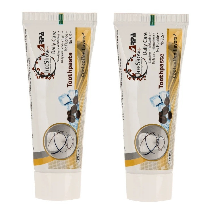 خمیر دندان ضد حساسیت هیشو آرپا مدل cool coffee وزن 75 گرم بسته 2 عددی 