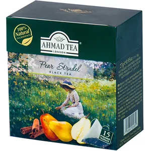 بسته چای کیسه ای هرمی چای احمد مدل Pear Strudel