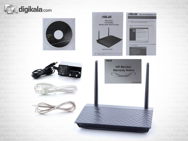 مودم-روتر ADSL و بی‌سیم ایسوس مدل DSL-N12U B1