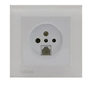 پریز تلفن ثابت الکتریک مدل پارمیس کد S-G