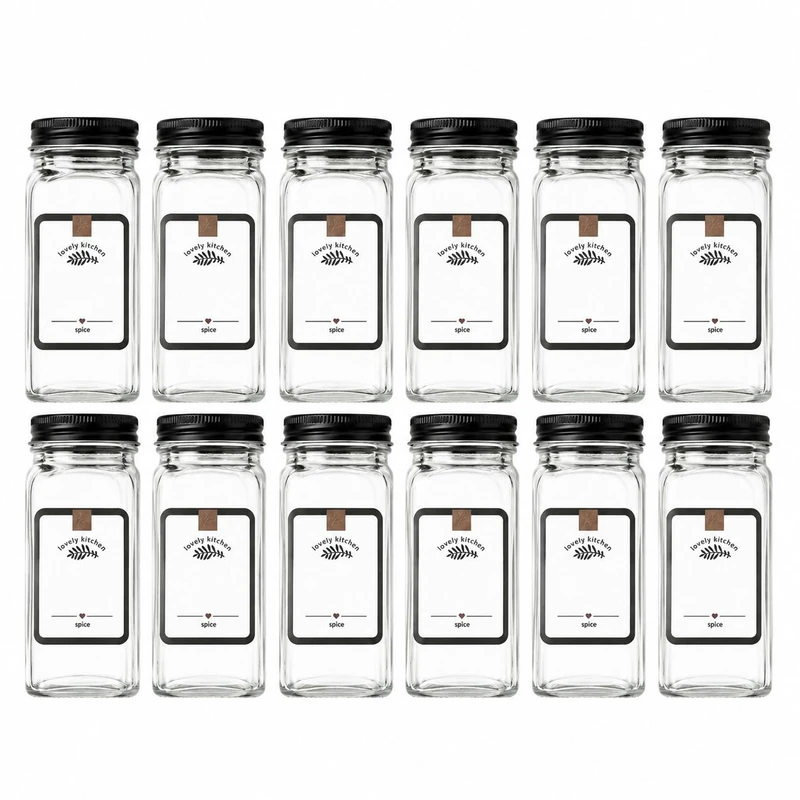 جای ادویه مدل چهارگوش مکارتی sz12 مجموعه 12 عددی