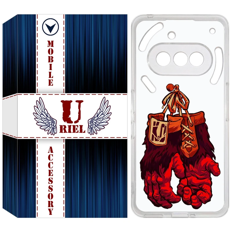 کاور یوریل مدل Clear کد 77 طرح دستکش مناسب برای گوشی موبایل ناتینگ فون Nothing Phone 3a