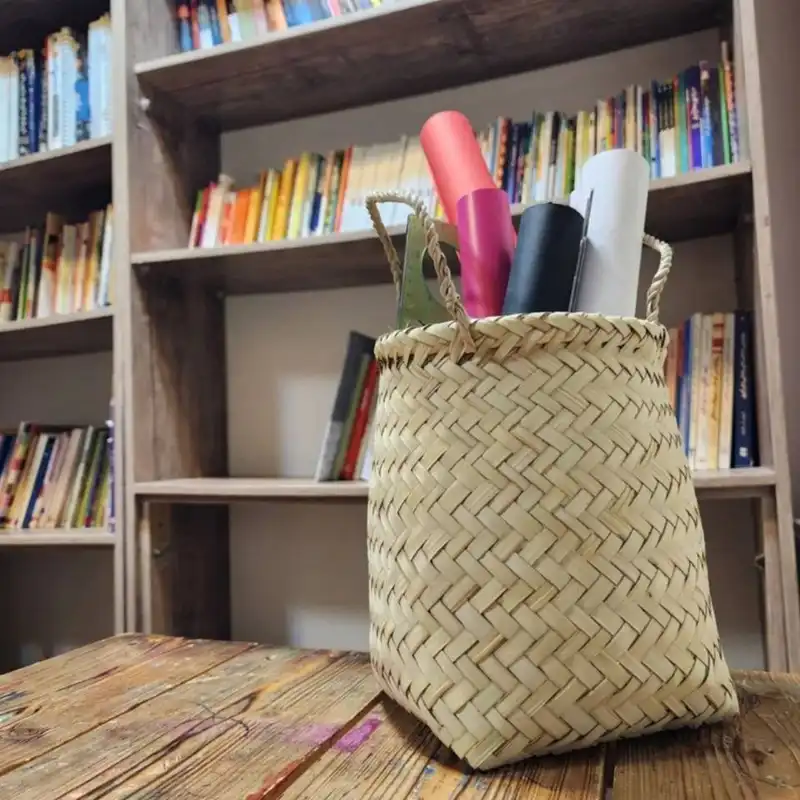 سبد حصیری طرح آلاله کد H25D22