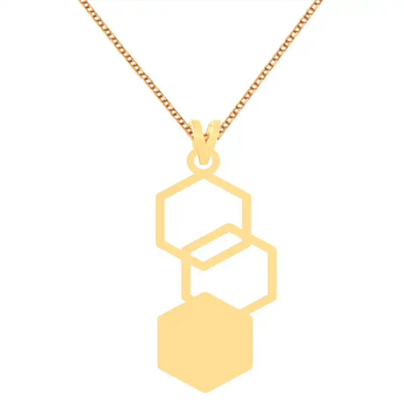 گردنبند طلا 18 عیار زنانه الن نار مدل کندو زنبور عسل کد ELN70401