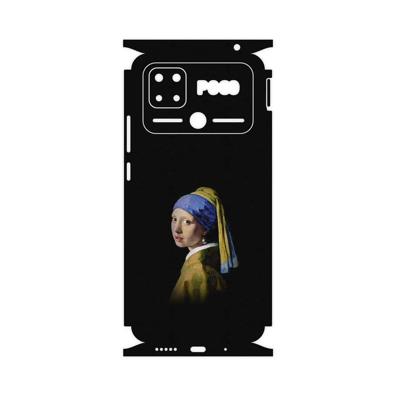 برچسب پوششی ماهوت مدل Girl with a Pearl Earring of Vermeer-FullSkin مناسب برای گوشی موبایل شیائومی Poco C40