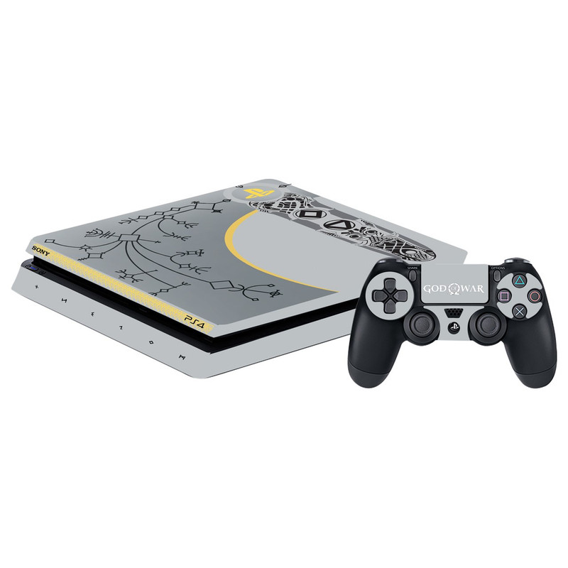 برچسب افقی پلی استیشن 4 اسلیم گراسیپا طرح G.O.D