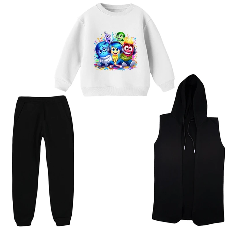 ست 3 تکه لباس راحتی بچگانه مدل انیمیشن درون و بیرون    