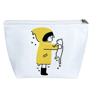 کیف لوازم آرایش دخترانه خندالو مدل گربه و دختر کد 9396