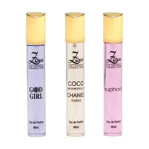عطر جیبی زنانه زوا مدل ایفوریا گودگرل شنل کوکو با رایحه شیرین حجم 40 میلی‌لیتر مجموعه 3 عددی