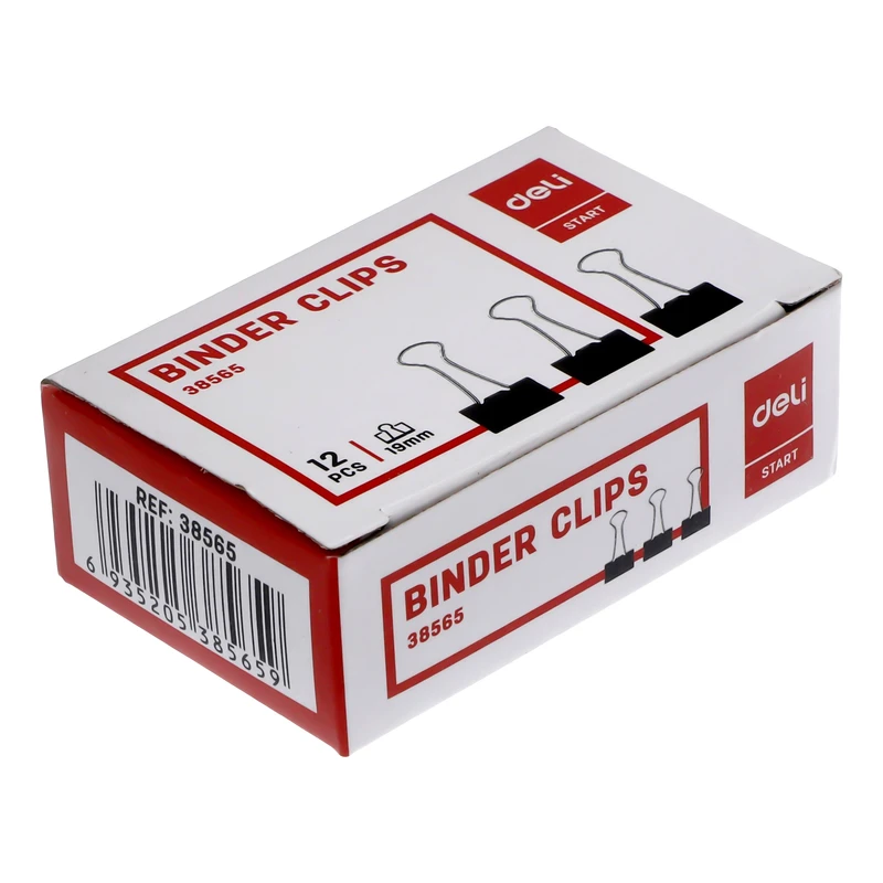 - گيره کاغذ دلي مدل 38565 سايز 19 ميلي متر بسته 12 عددي	