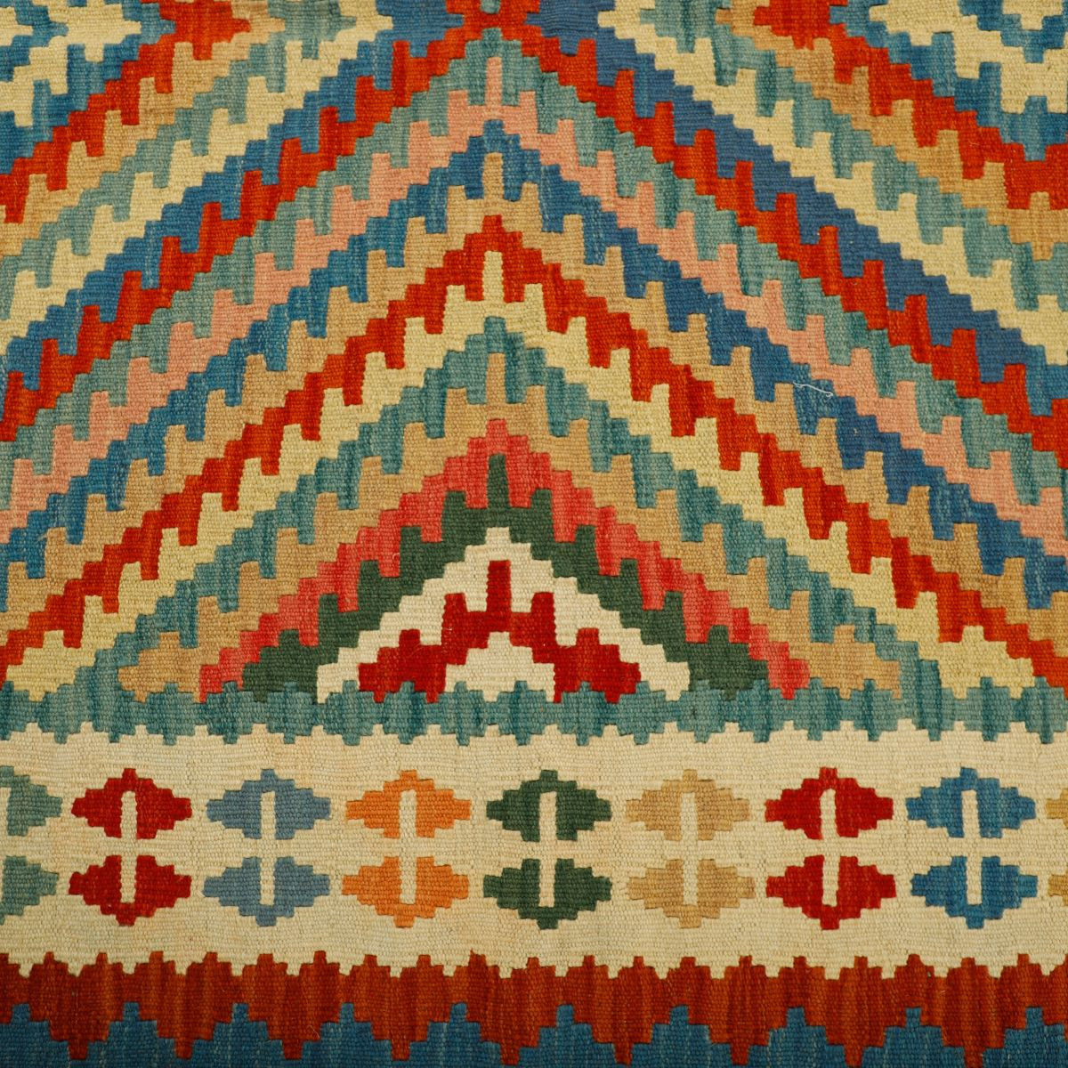 گلیم دستبافت سه و نیم متری مدل قشقایی کد 596386